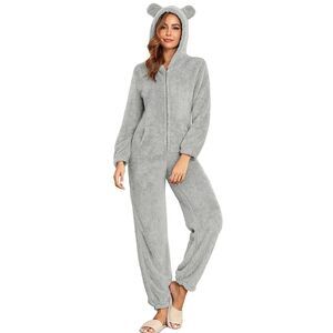 1941 Fleece Onesie Pajamas Fuzzy Sherpa Hooded Romper One Piece Winter